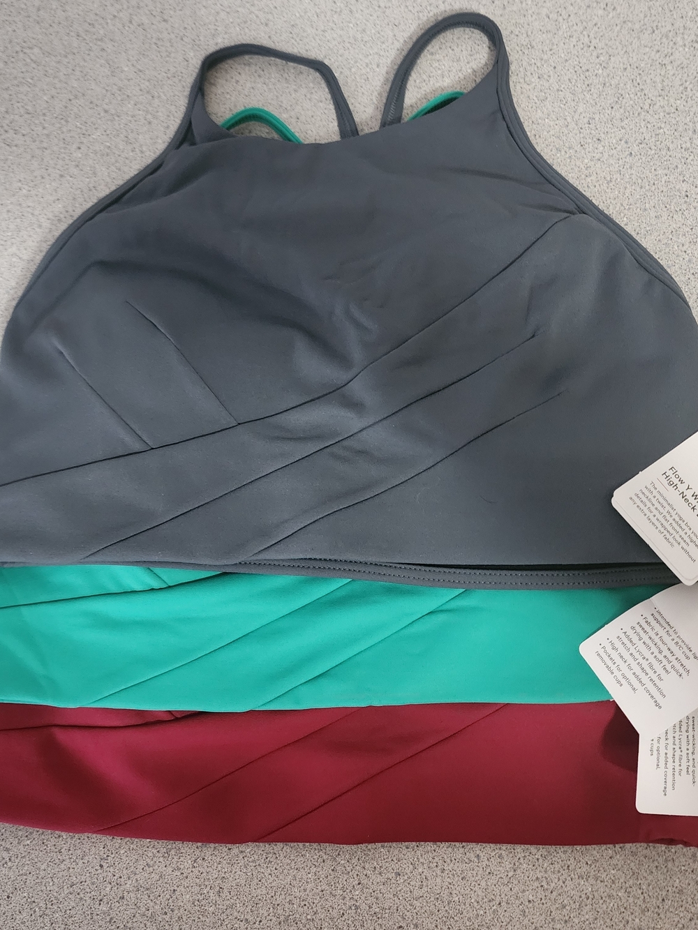 3 Lululemon Flow Y Front High Neck Bra $68.00 Retail A Piece. NWT